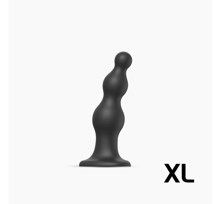 Насадка для страпона Strap-On-Me Dildo Plug Beads Black XL