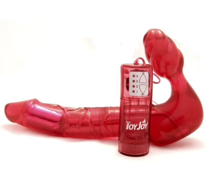 Безремневой страпон с вибрацией Toy Joy Bend Over