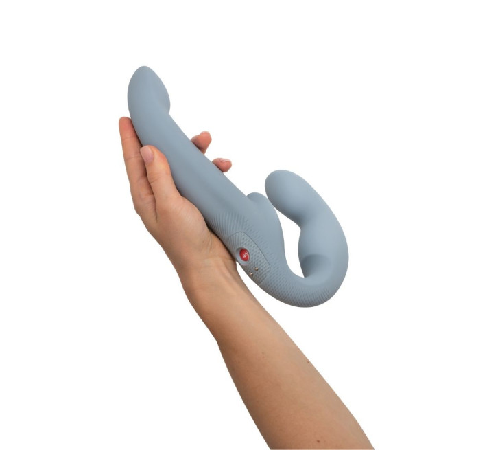 Безремінний страпон з вібрацією Fun Factory SHARE VIBE PRO cool grey, регульований