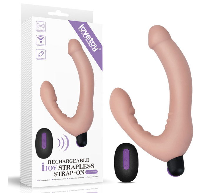Страпон LoveToy Rechargeable IJOY Strapless Strap-on Тілесний