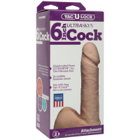 Фаллоимитатор Doc Johnson Vac-U-Lock 6 Inch Ultraskyn Cock White Фаллоимитатор Doc Johnson Vac-U-Lock 6 Inch Ultraskyn Cock White