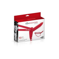 Страпон з вібрацією Fetish Tentation Vibrating Strap-On with Dildo Червоний