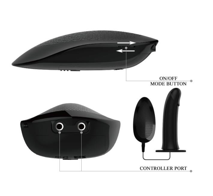 Чоловічий страпон Pretty Love Marvin Strap-On Harness Vibrating Чорний 16.2 см