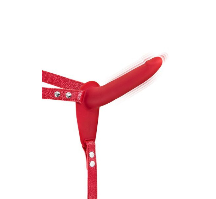 Страпон с вибрацией Fetish Tentation Vibrating Strap-On with Dildo Красный