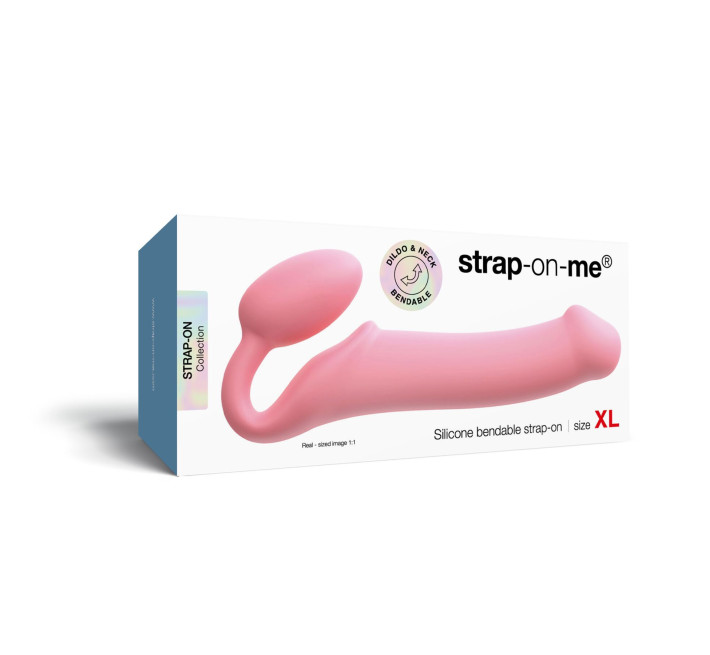 Безремінний страпон Strap-On-Me Rose XL, повністю регульований, діаметр 4,5 см