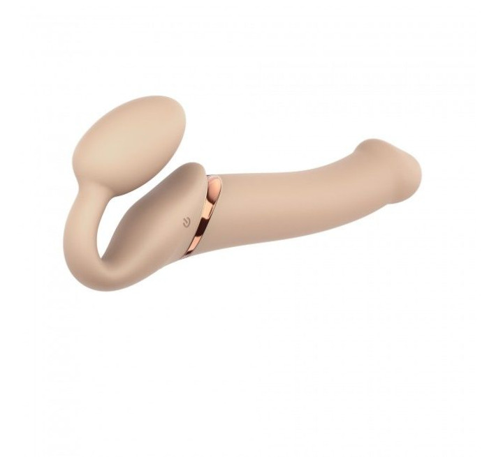 Безремневой страпон с вибрацией Strap-On-Me Vibrating Телесный L
