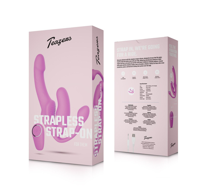Безремінний страпон с анальною вставкою Teazers Strapless Strap-On with Anal Plug