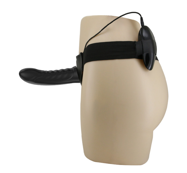 Чоловічий страпон Pretty Love Marvin Strap-On Harness Vibrating Чорний 16.2 см