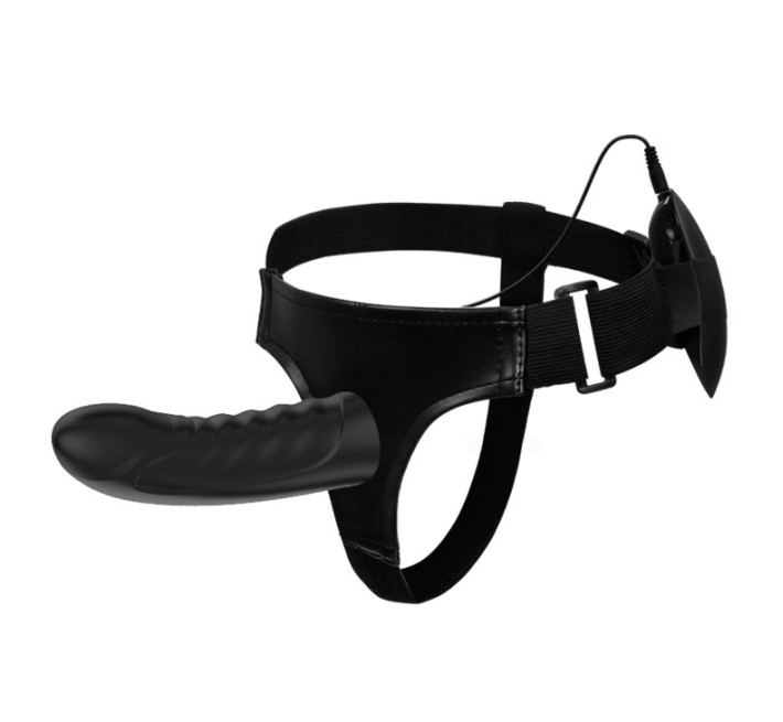 Чоловічий страпон Pretty Love Marvin Strap-On Harness Vibrating Чорний 16.2 см