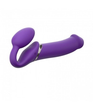 Безремневий страпон з вібрацією Strap-On-Me Vibrating Фіолетовий XL