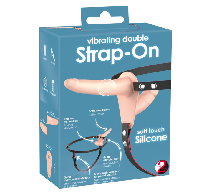 Страпон You2Toys Vibrating Double Strap-On