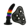 Страпон жіночий райдужний Dreamtoys Colourful Love Strap On Solid Dildo