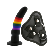Страпон жіночий райдужний Dreamtoys Colourful Love Strap On Solid Dildo