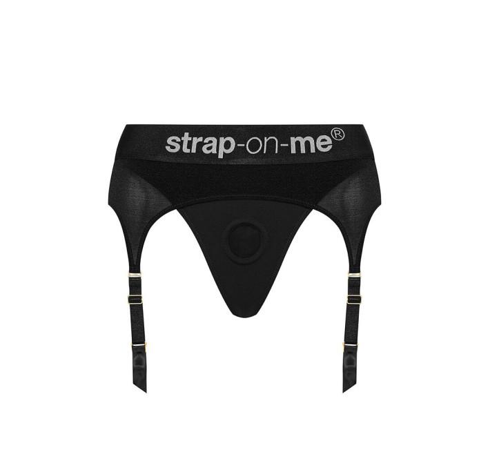 Труси для страпону з підв'язками для панчох Strap-On-Me REBEL HARNESS XL