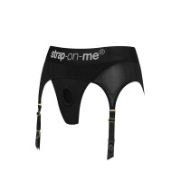 Трусики для страпона з підв’язками для панчіх Strap-On-Me REBEL HARNESS - XS