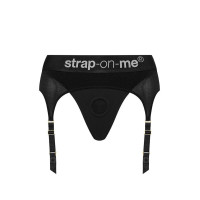 Трусики для страпона з підв’язками для панчіх Strap-On-Me REBEL HARNESS - XS