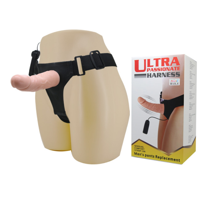 Женский страпон LyBaile Ultra Passionate Harness Vibrating Телесный