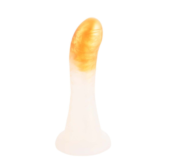 Страпон LOCKINK SEVANDA Queen Sheba Strapon Golden Dildo, регулируемые крепления, силиконовый дилдо