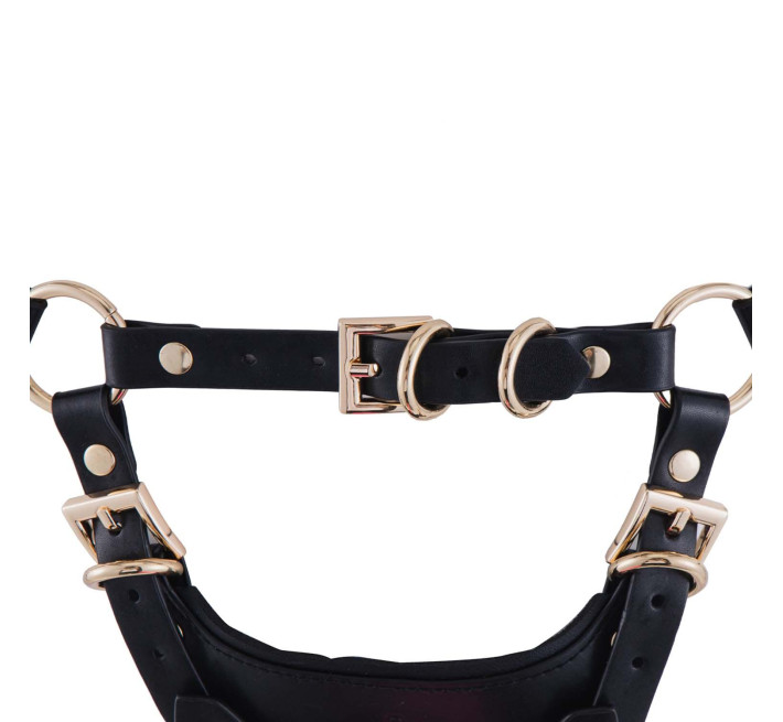 Страпон LOCKINK SEVANDA Queen Sheba Strapon Golden Dildo, регулируемые крепления, силиконовый дилдо