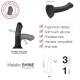 Насадка для страпону Strap-On-Me Mono Density Dildo Блакитна M