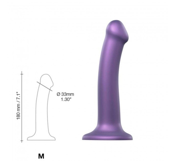 Насадка для страпону Strap-On-Me Mono Density Dildo Фіолетова M