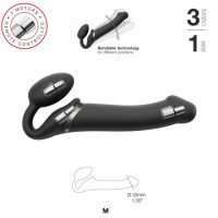 Безремневий страпон із вібрацією Strap-On-Me Vibrating Чорний M