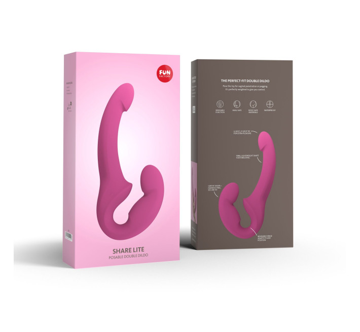 Безремінний страпон Fun Factory SHARE LITE blackberry, регульований, полегшена модель