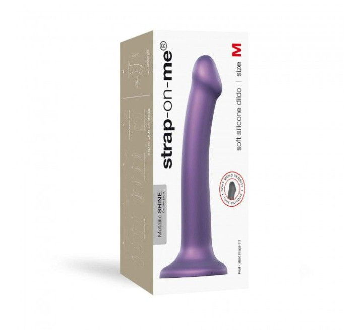Насадка для страпону Strap-On-Me Mono Density Dildo Фіолетова M