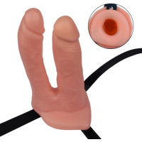 Страпон полый для двойного проникновения LoveToy Unisex Hollow Double Penetrator Телесный Страпон полый для двойного проникновения LoveToy Unisex Hollow Double Penetrator Телесный