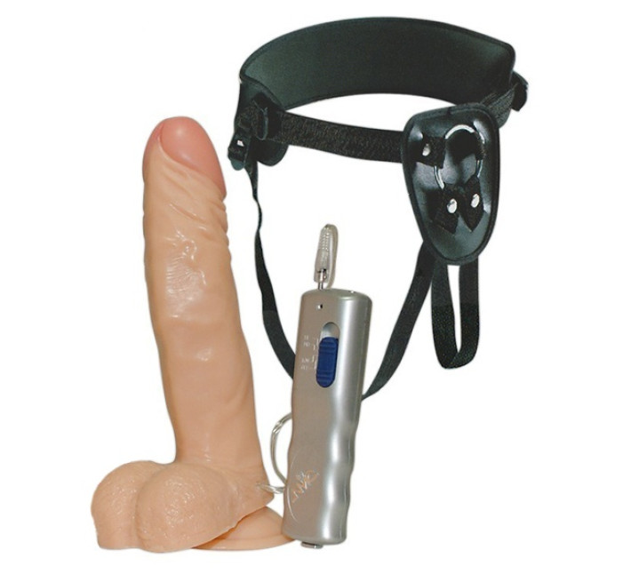 Страпон NMC Potent Plunger Harness with Vibrator 8 in