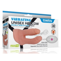 Страпон LoveToy Vibrating Unisex Hollow LVTOY050