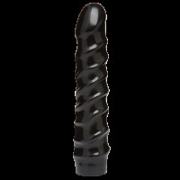 Дилдо Doc Johnson CodeBlack - 8 Inch Raging Vac-U-Lock со стимулирующим рельефом, диаметр 3,8 см