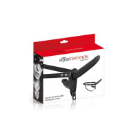 Подвійний страпон Fetish Tentation Strap-On with Double Dildo Чорний