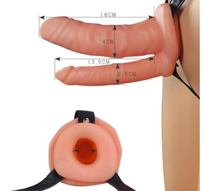 Страпон LoveToy Unisex Hollow Strap On Телесный