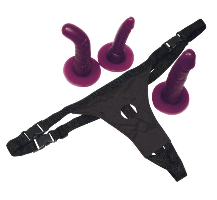 Страпон Bad Kitty Фіолетовий