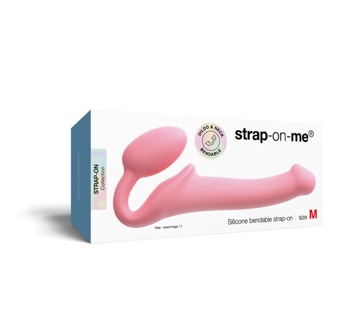 Безремінний страпон Strap-On-Me Rose M, повністю регульований, діаметр 3,3 см