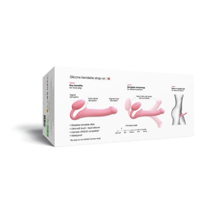 Безремінний страпон Strap-On-Me Rose M, повністю регульований, діаметр 3,3 см