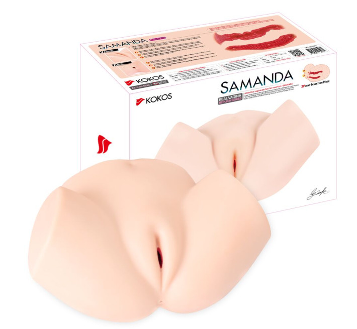 Мастурбатор-полуторс Kokos Samanda, два входа: вагина и попка