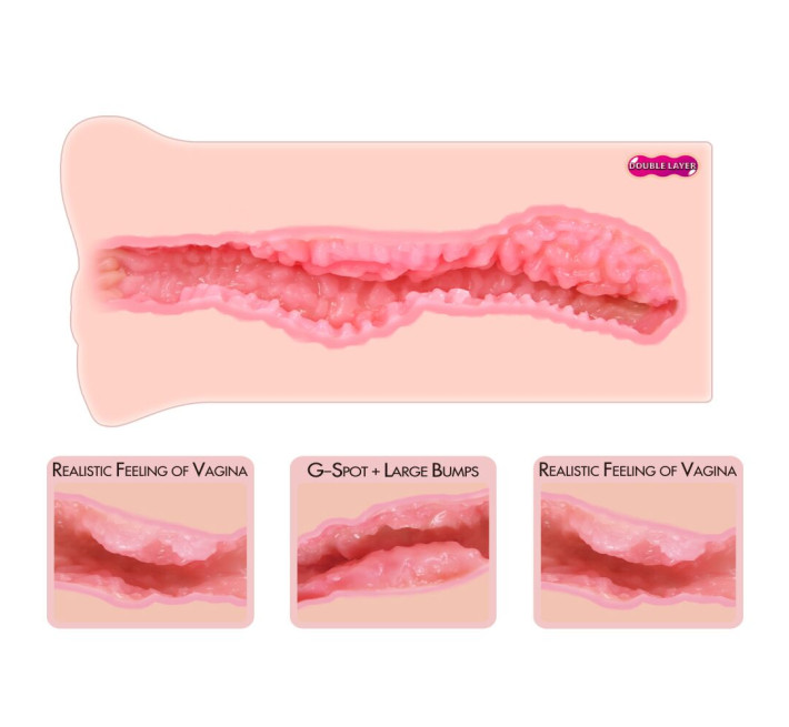 Мастурбатор-вагина двухслойный Kokos Nara Double Layer