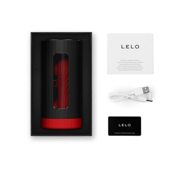 Смарт-мастурбатор LELO F1S V3 XL Red, увеличенный, 2 мотора, 8 режимов, стимуляция звуковыми волнами