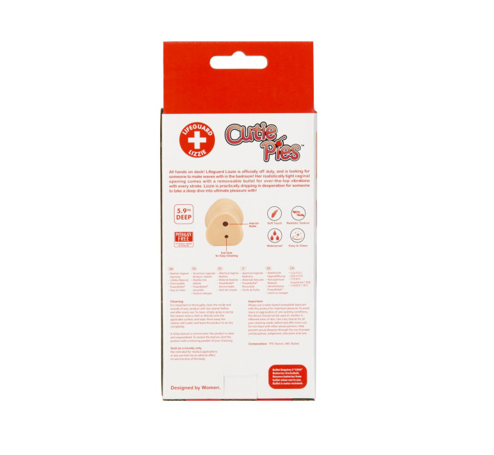 Мастурбатор-вагіна Cutie Pies Lifeguard Lizzie Vagina Masturbator, віброкуля в подарунок