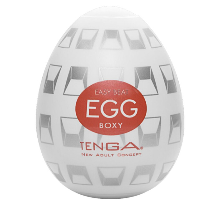 Мастурбатор-яйцо Tenga Egg Boxy с геометрическим рельефом