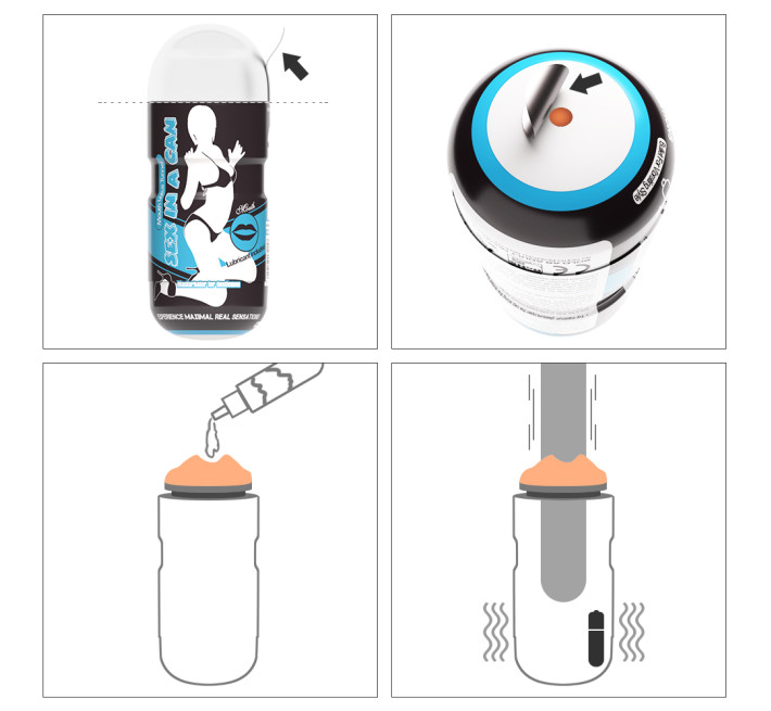 Мастурбатор LoveToy Sex In A Can Mouth Stamina Tunnel Vibrating