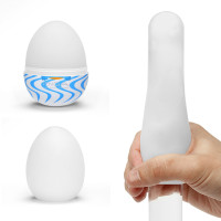 Мастурбатор-яйце Tenga Egg Wind із зигзагоподібним рельєфом Мастурбатор-яйце Tenga Egg Wind із зигзагоподібним рельєфом