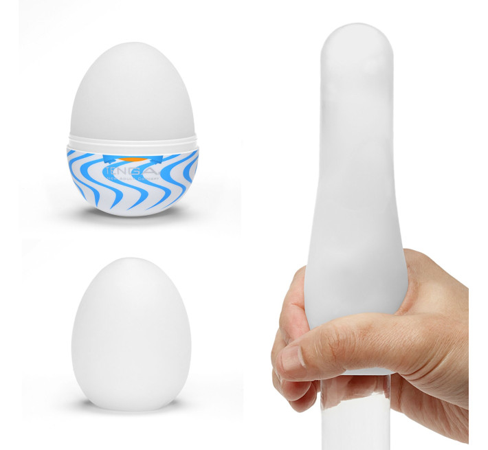 Мастурбатор-яйце Tenga Egg Wind із зигзагоподібним рельєфом