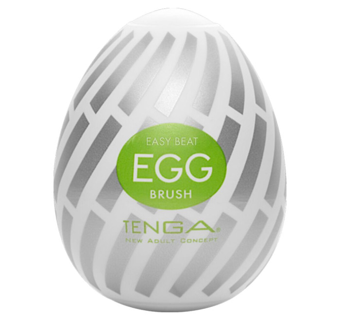Мастурбатор-яйце Tenga Egg Brush з рельєфом у вигляді великої щетини