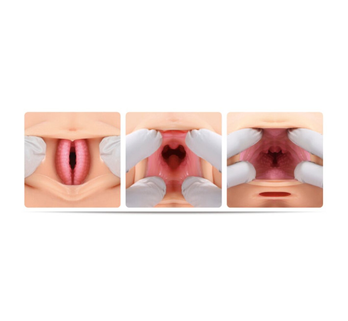 Мастурбатор кукла Kokos Veronia 2WayPlus с вибрацией и массажем, два входа: вагина и попка