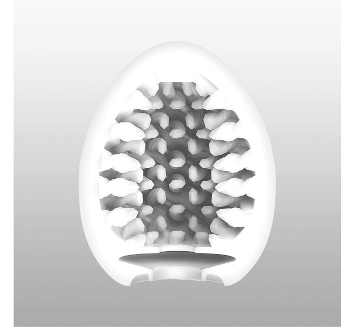 Мастурбатор-яйце Tenga Egg Brush з рельєфом у вигляді великої щетини