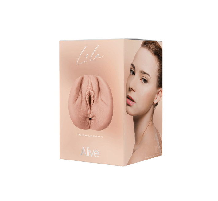 Мастурбатор-вагина + попка Alive Lola Super Realistic Masturbator L Flesh, два канала, реалистик