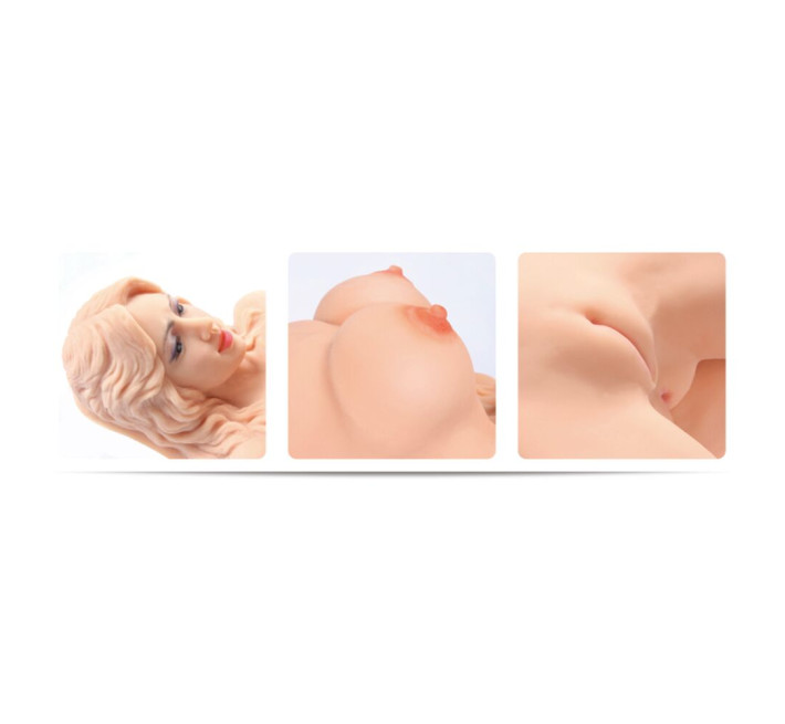 Мастурбатор кукла Kokos Veronia 2WayPlus с вибрацией и массажем, два входа: вагина и попка